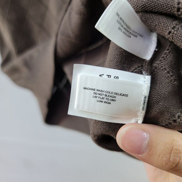 Cutter & Buck Brown Sweater Vest Sleeveless Scoop Neck Harlequin Pattern Size M - Picture 5 of 7